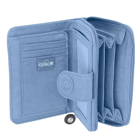 Kipling New Money Small Credit Card Wallet Blue lightweight water resistant - Picture 2 of 12